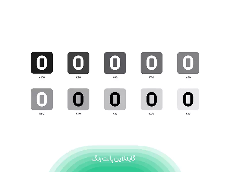 گایدلاین پالت رنگی در هویت بصری
